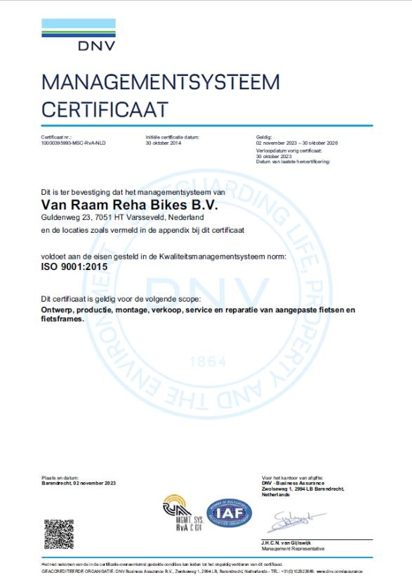 iso 9001 2015 ceertificaat van raam dnv gl business assurance