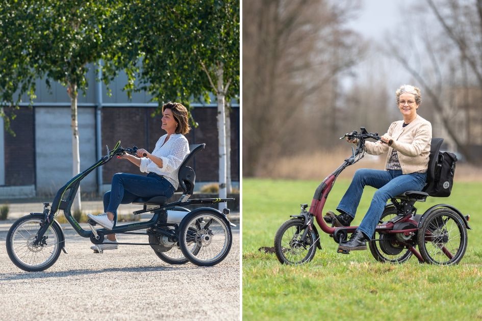 verschillen tussen zitdriewielfietsen easy rider en easy rider compact