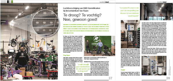 Innovative air humidification at bicycle manufacturer Van Raam Installatie Totaal