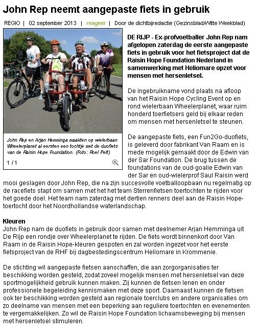 Edwin van der Sar John Rep fiets