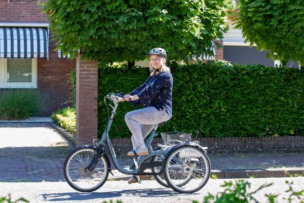 wear a bicycle helmet for extra safety on a adapted bicycle