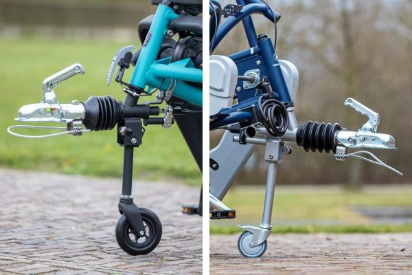 8 differences between the FunTrain duo bike trailer 2 and 1 - Support wheel