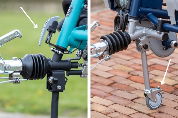8 differences between the FunTrain duo bike trailer 2 and 1 - Parking brake