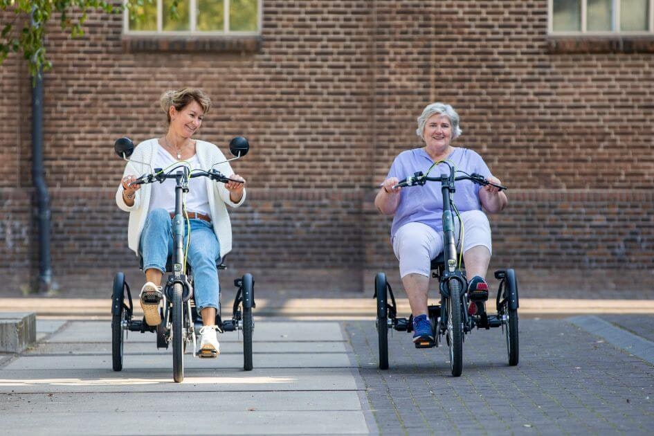 Van Raam Dreiräder Easy Rider zusammen Radfahren