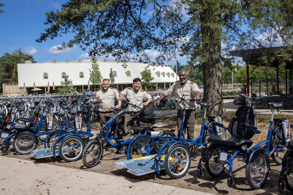 Renting Van Raam bicycles at the Hoge Veluwe