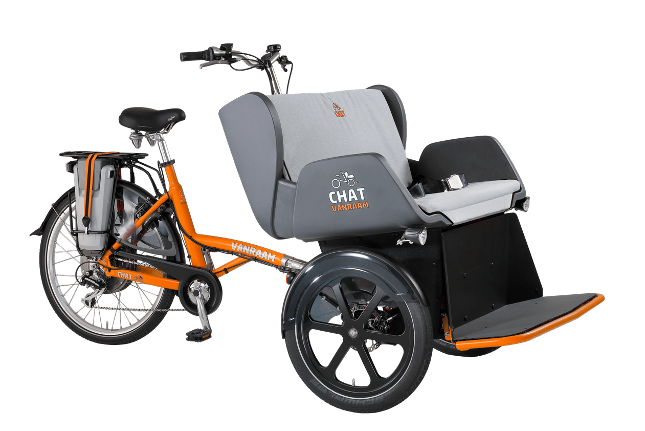 Chat risksja transportfiets Van Raam zonder oranje huif Chat risksja transportfiets Van Raam zonder oranje huif