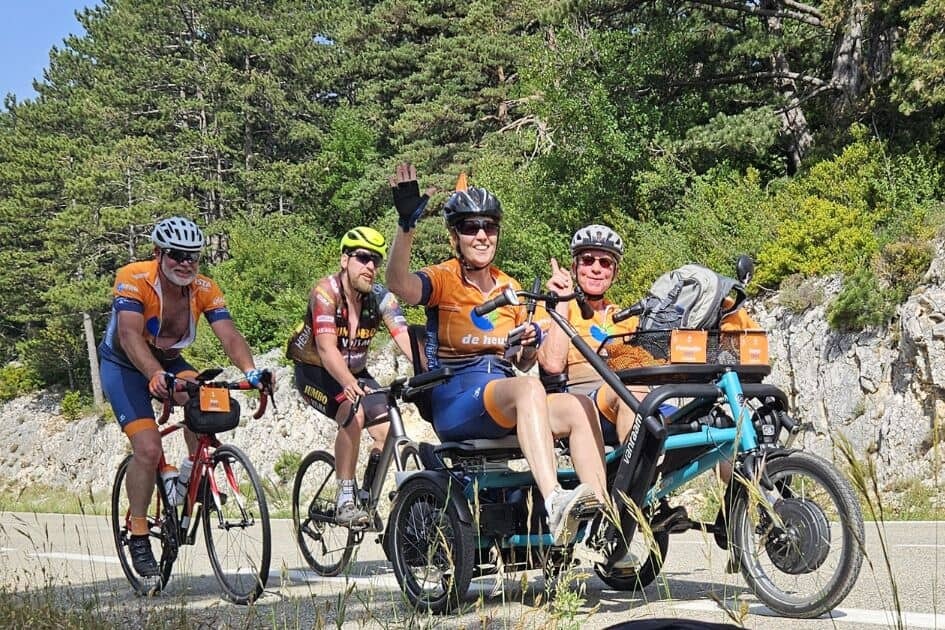 Fietsmaatjes Ride vanRaam Duo Bike Fun2Go up Mont Ventoux for ALS - the journey