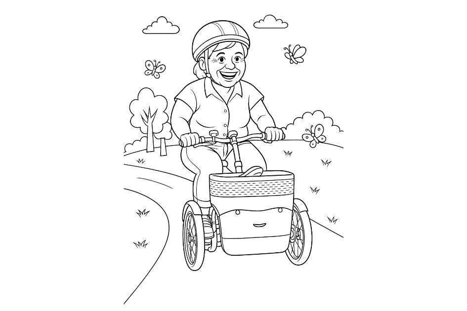 Thuja e-bike vanRaam colouring page