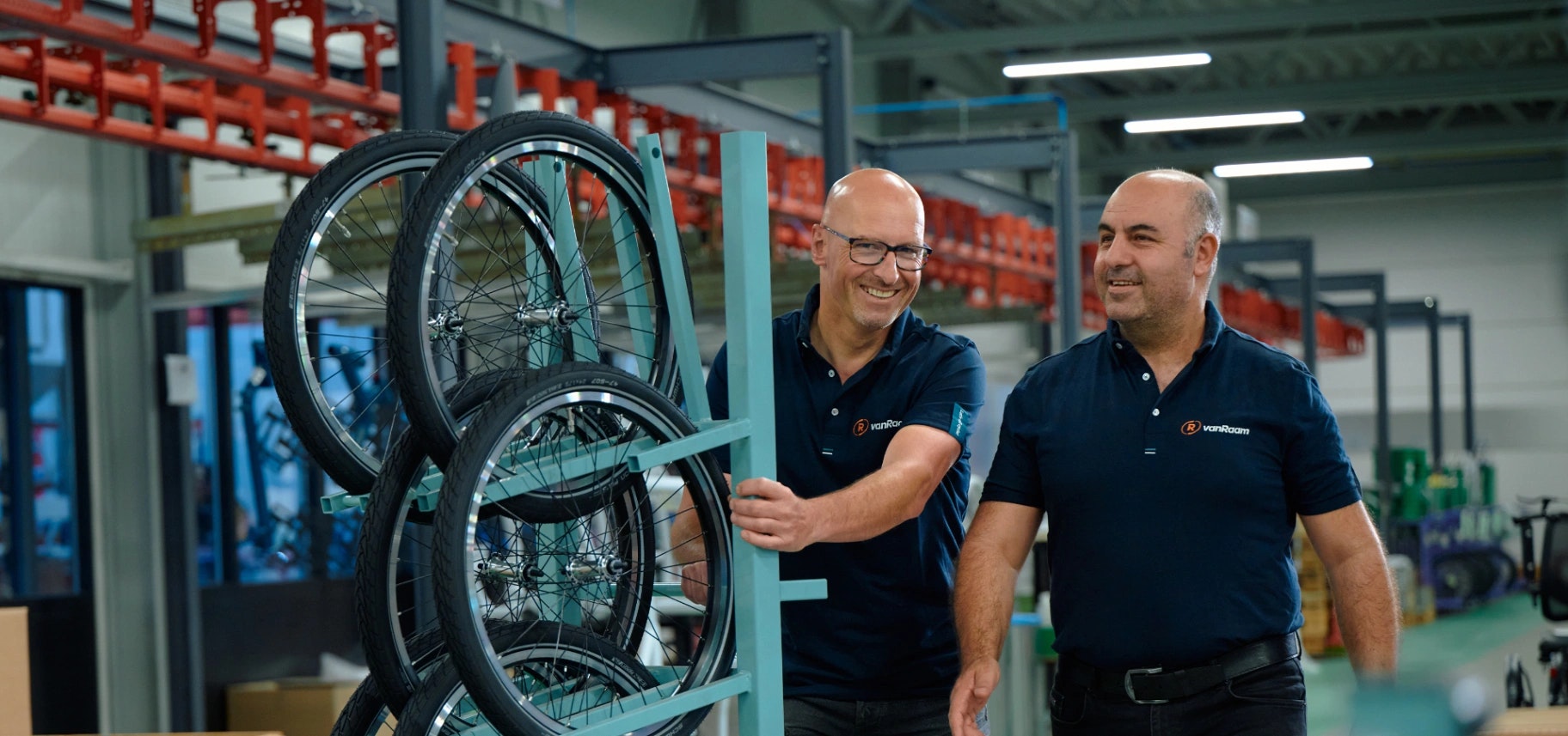 Working at vanRaam Netherlands bicycle manufacturer assembly
