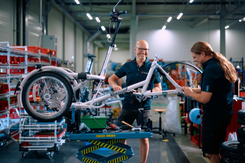 Vacancies vanRaam assembling bicycles together