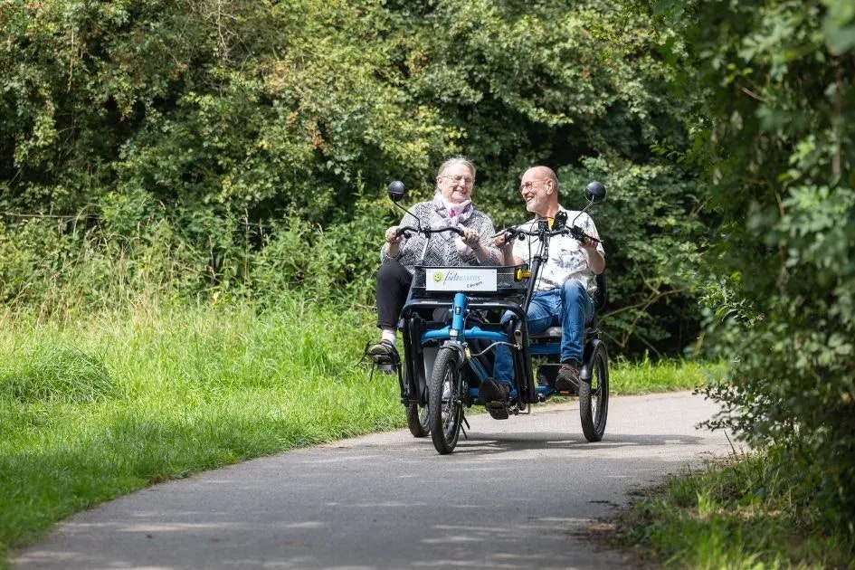 Fietsmaatjes Eibergen Duofahrrad Fun2Go mit elektrischer Pedalunterstützung vanRaam Fietsmaatjes Eibergen Duofahrrad Fun2Go mit elektrischer Pedalunterstützung vanRaam