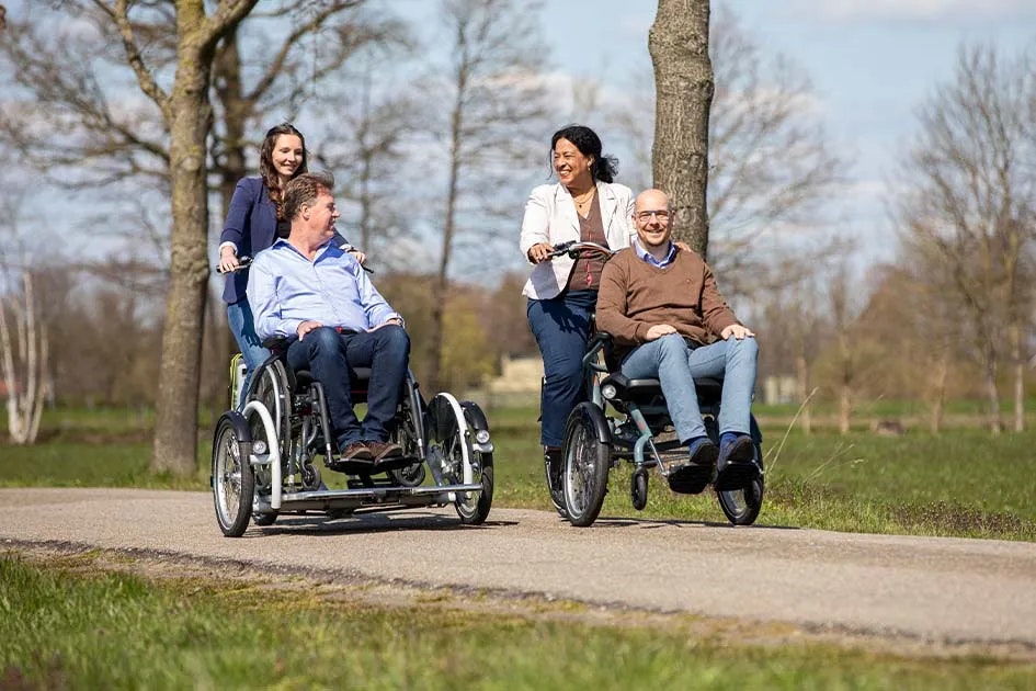 Van Raam wheelchair bikes VeloPlus and OPair