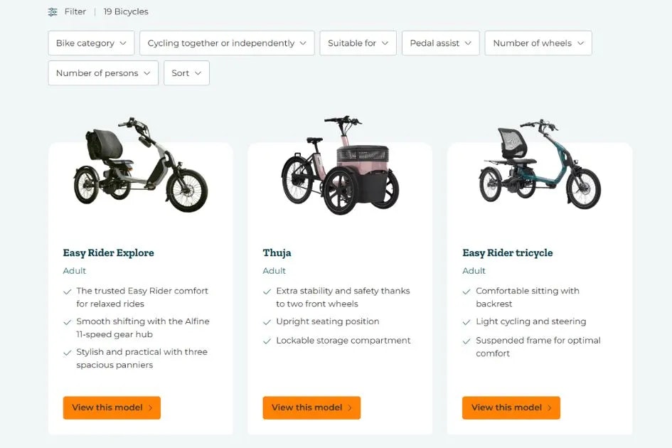 explore the vanRaam bike range