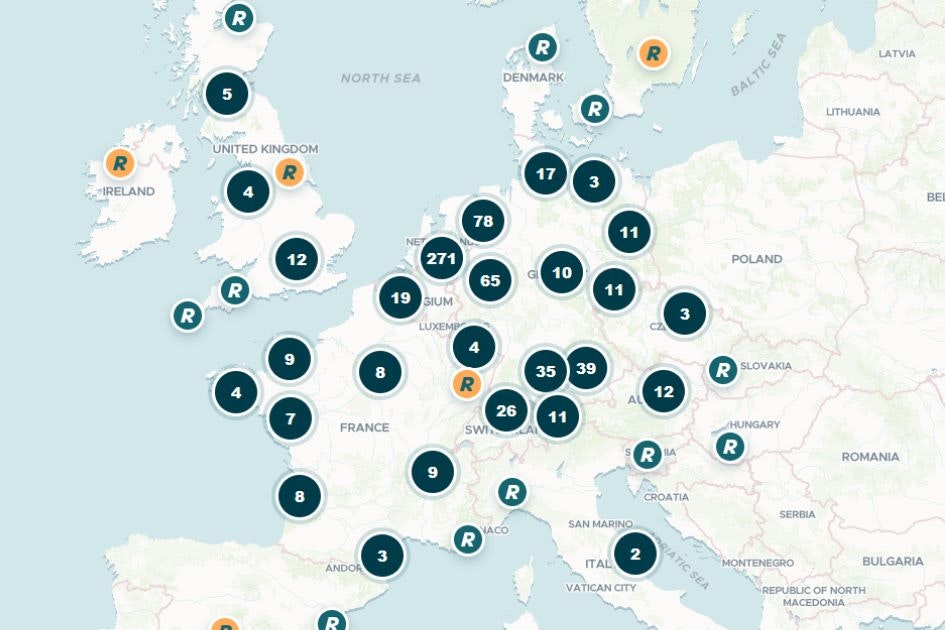 vanRaam dealer locator Europa