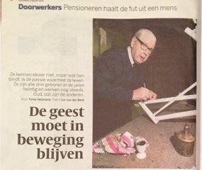 Henk Kluver in de Volkskrant - weiter arbeiten 