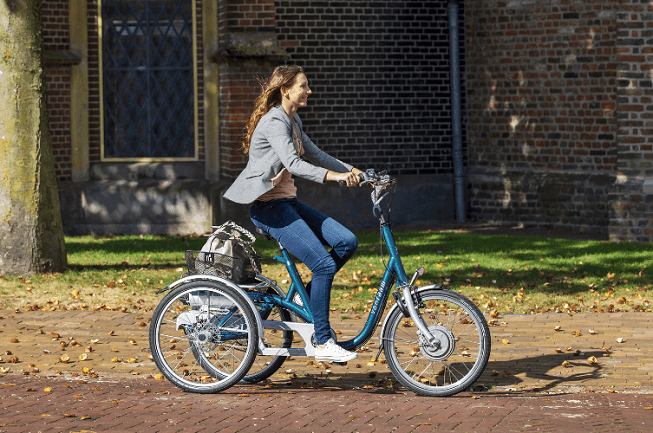 mit einem angepassten Fahrrad am Verkehr teilnehmen