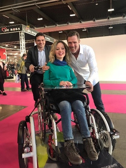 Italienischer Van Raam-Händler angepasste Fahrräder