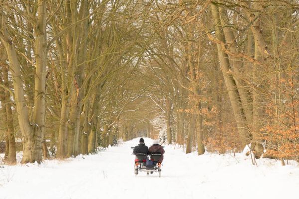 Kundenerlebnis Rob und Marian Richmond Fun2Go-Duo fahrrad im Schnee 