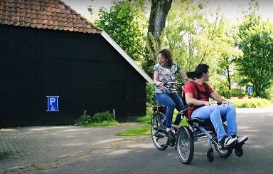 Fietsroute inparkeren invalide