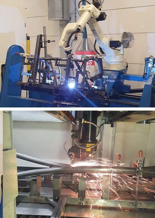 Van Raam aangepaste fietsen productie 3D lasersnijmachine en lasrobot