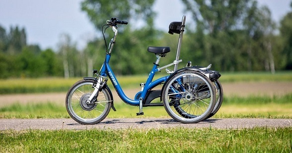 midi driewielfiets voor kleine vrouwen met rugsteun