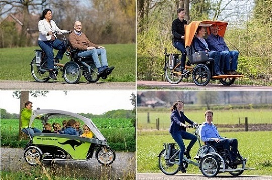 Van Raam's cargo bikes are very suitable for passenger transport
