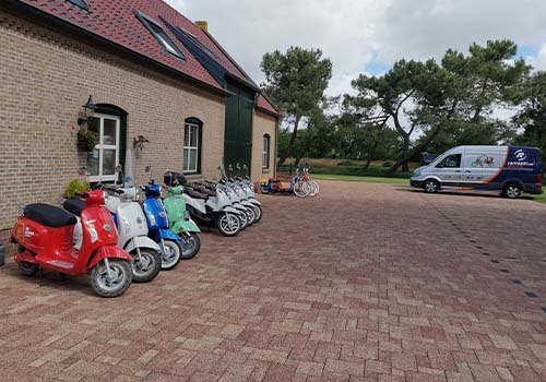 Rental of Van Raam adapted bicycles at De Bever Van Raam van