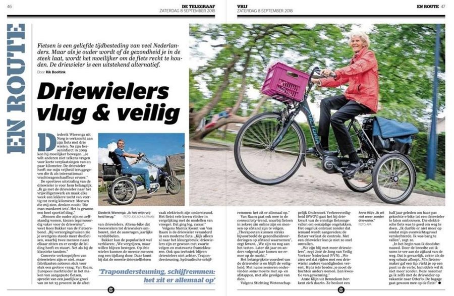Article about tricycles in newspaper
