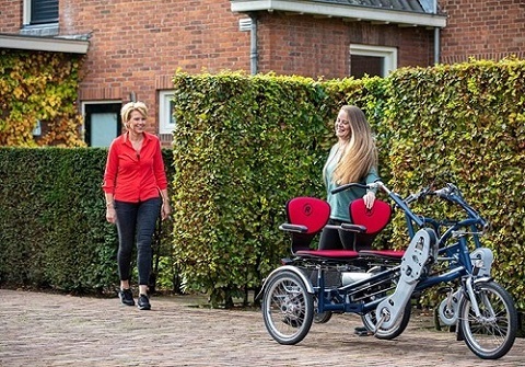 Cycling together with the Van Raam Fun2Go duo bike