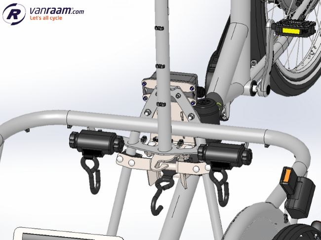 Winch system at Van Raam wheelchair bike VeloPlus