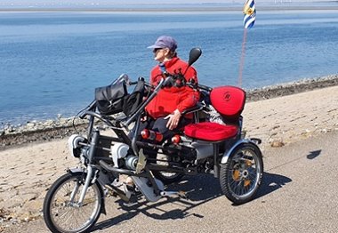 Willy de Korte op de Fun2Go duofiets