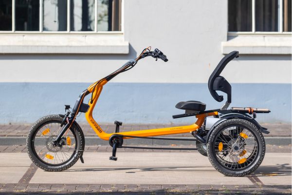 Van Raam Easy Rider tricycle for adults in colour Yellow orange matt