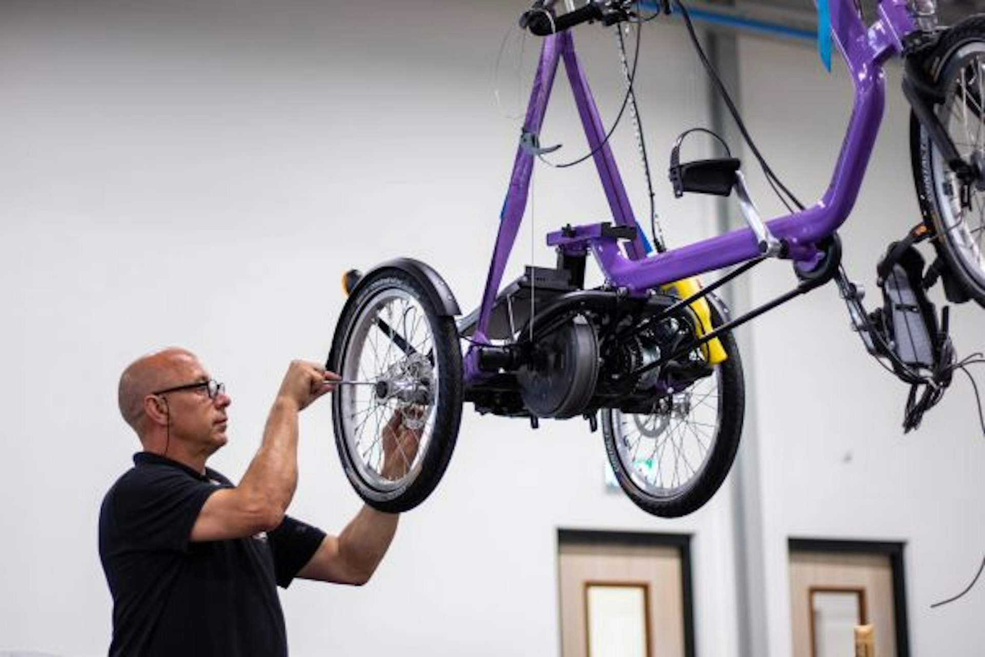mounting of a Van Raam bike