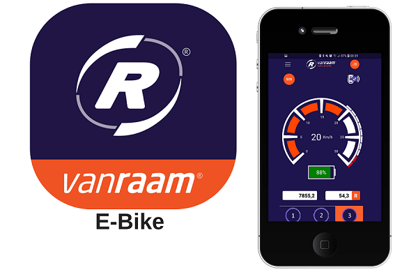 why is there no battery data displayed in the Van Raam e-bike app