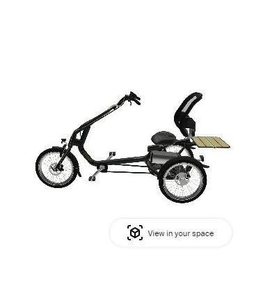 3D driewielfiets Easy Rider in je ruimte op smartphone