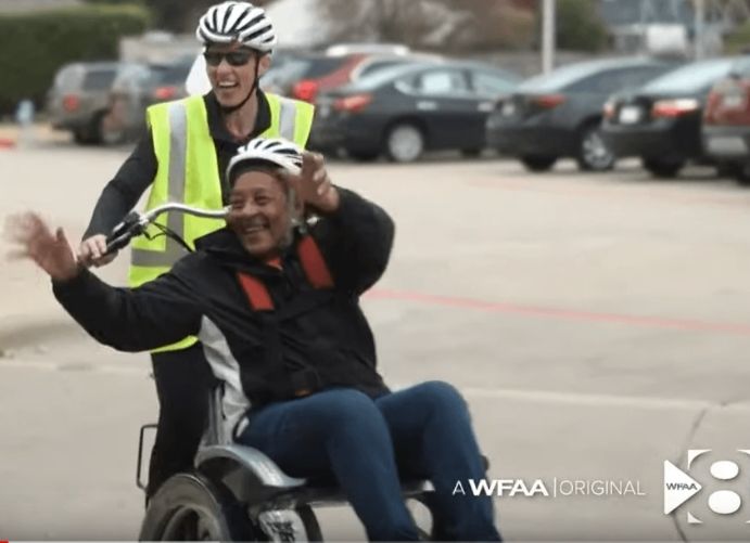 Lone star wheelers mit OPair Rollstuhlfahrrad Van Raam
