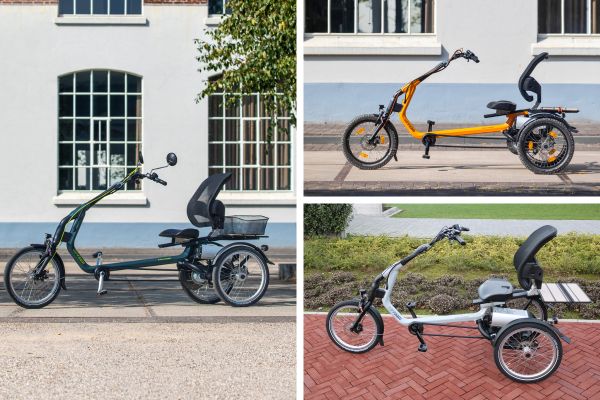 Different colours to choose from for Easy Rider tricycle