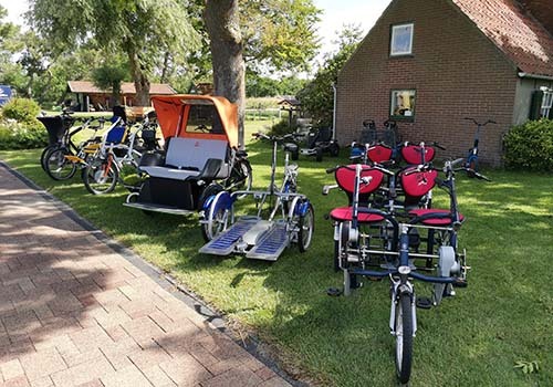 Vermietung von angepasste Van Raamn Fahrrädern bei De Bever