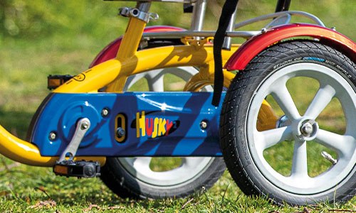 5 caractéristiques de conduite du tricycle pour enfant Husky Van Raam réducteurs de manivelle