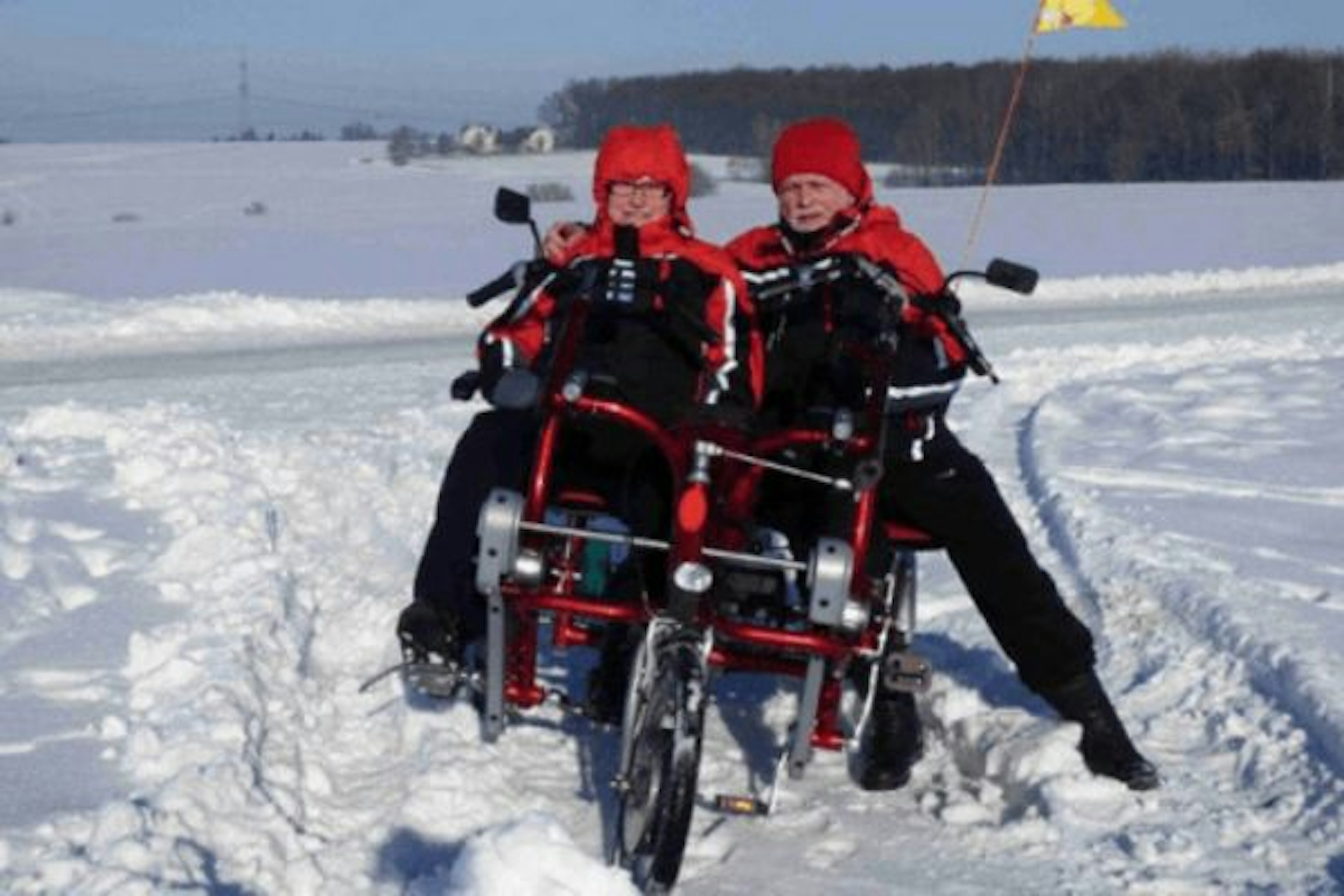 Duofiets-Fun2Go-Van-Raam-in-de-sneeuw
