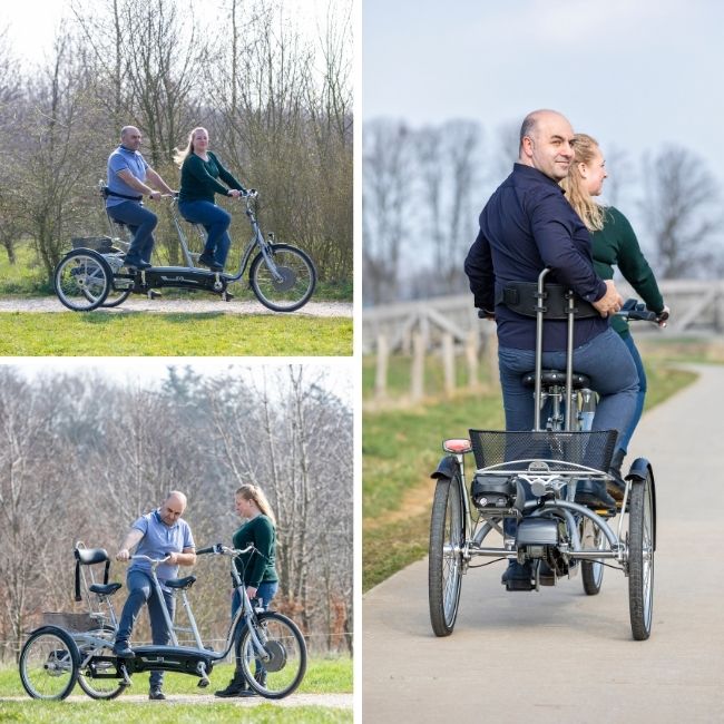 Tandem met 3 wielen 