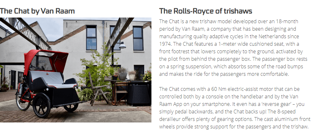 Das Chat is Rolls-Royce of rickshaw bikes at CWA