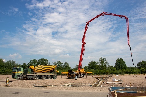 concrete pouring of Van Raam expansion