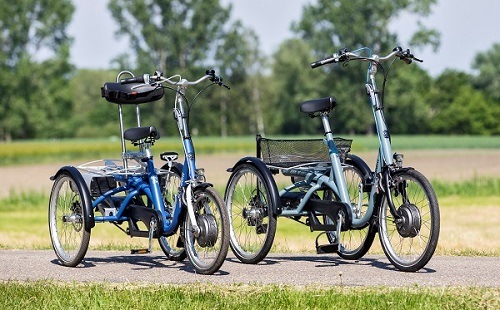 Ein angepasstes e bike Dreirad von Van Raam