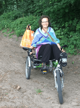 Gitty Verbaal met haar Easy Sport driewieler