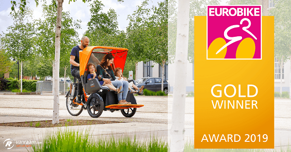 Van Raam wins with rickshaw bike Chat Eurobike Gold Award