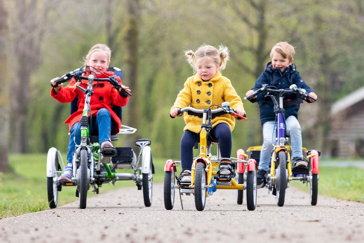 Les tricycles pour enfants Van Raam Husky et Mini et Easy Rider Small
