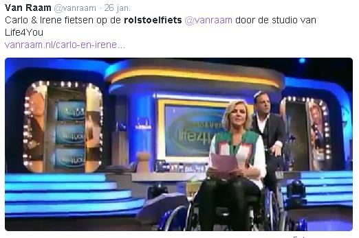 Rolstoelfiets op tv