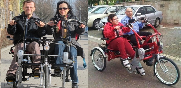 Recumbent tandem side by side popular abroad.