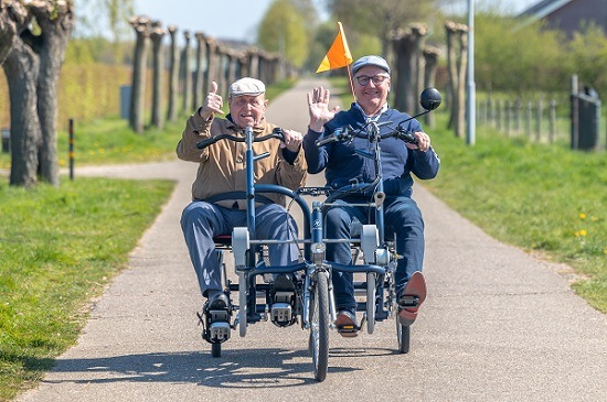 Customer experience Fun2Go side by side tandem Van Raam Dieker